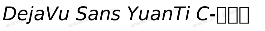 DejaVu Sans YuanTi C字体转换